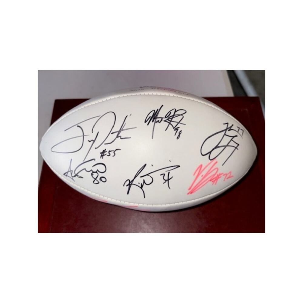 Pittsburgh Steelers Joey Porter #55 Signed Football w/ Multiple Signatures